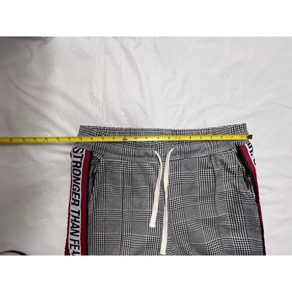 ZARA WOMEN'S Stronger Than Fear PLAID DRAWSTRING PANTS TROUSERS SIZE M - Picture 7 of 14